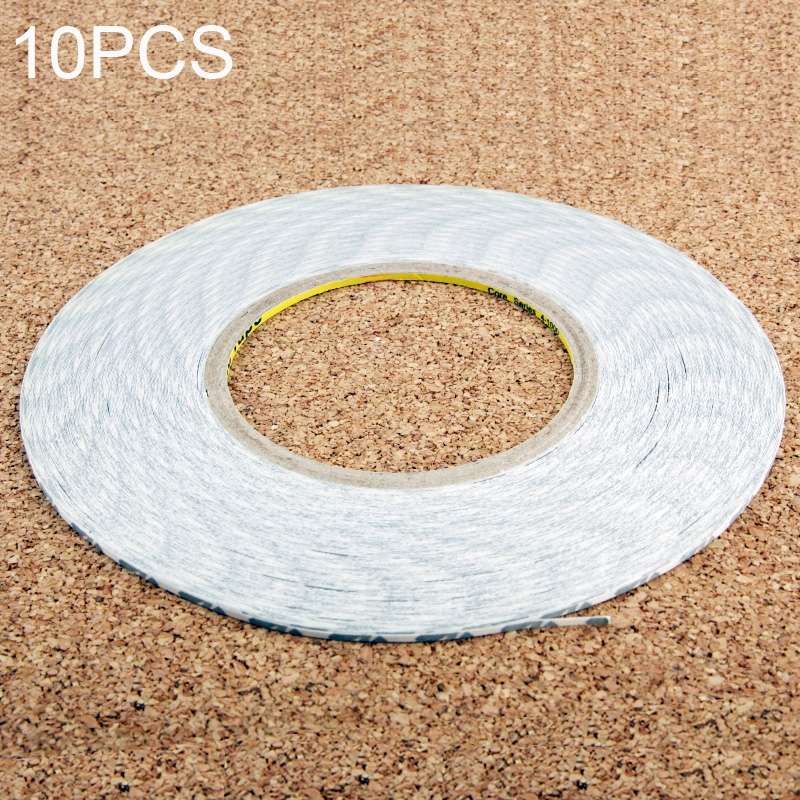 10 PCS 1mm Double Sided Adhesive Sticker Tape for Phone Touch Panel Repair, Length: 50m(Black)