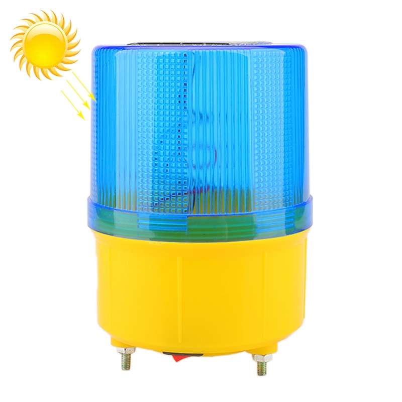 Night Solar Safety Warning Flash Light, Specification:01 Screw Fixed(Blue)