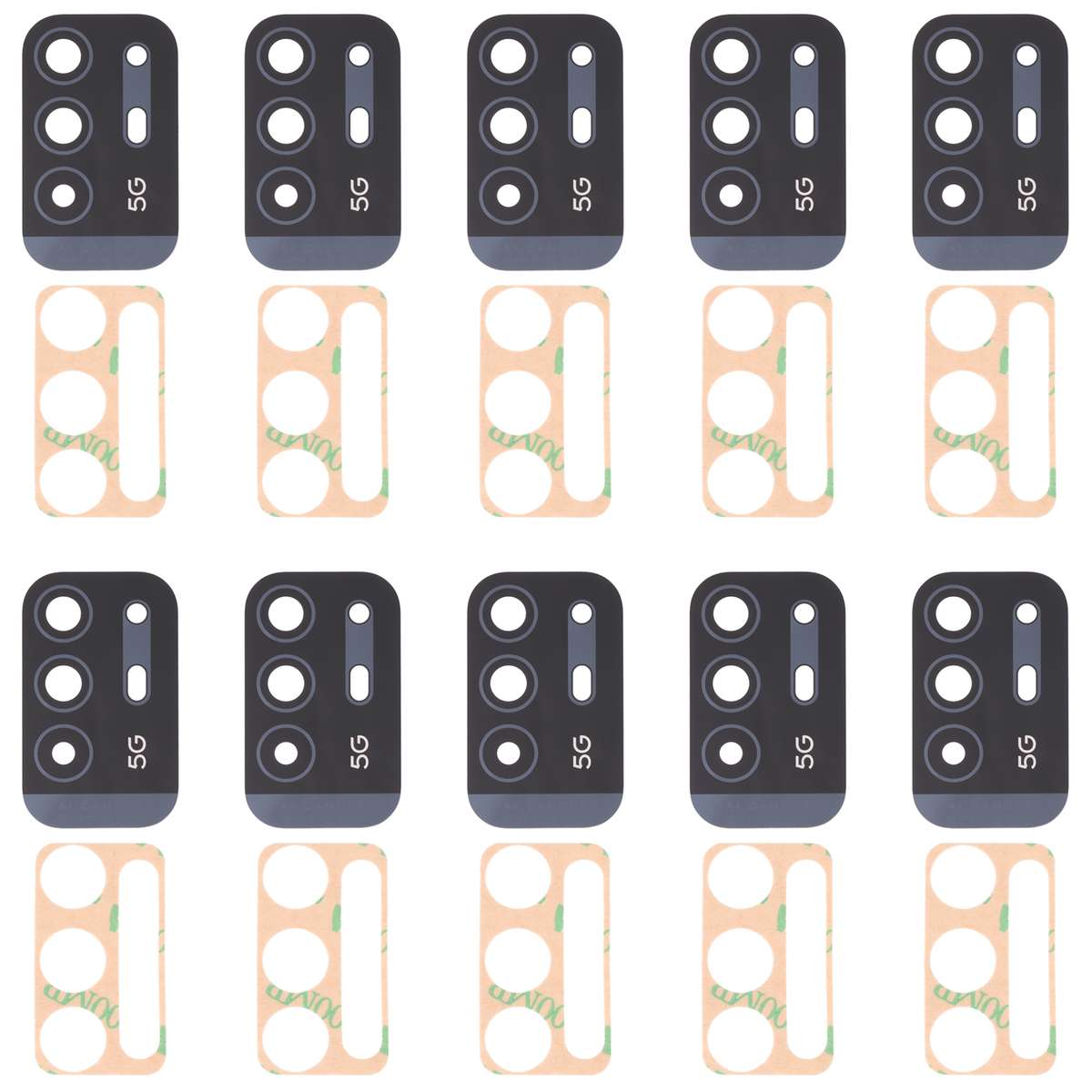 For OPPO F19 Pro+/A94 5G/A95 5G 10 PCS Back Camera Lens