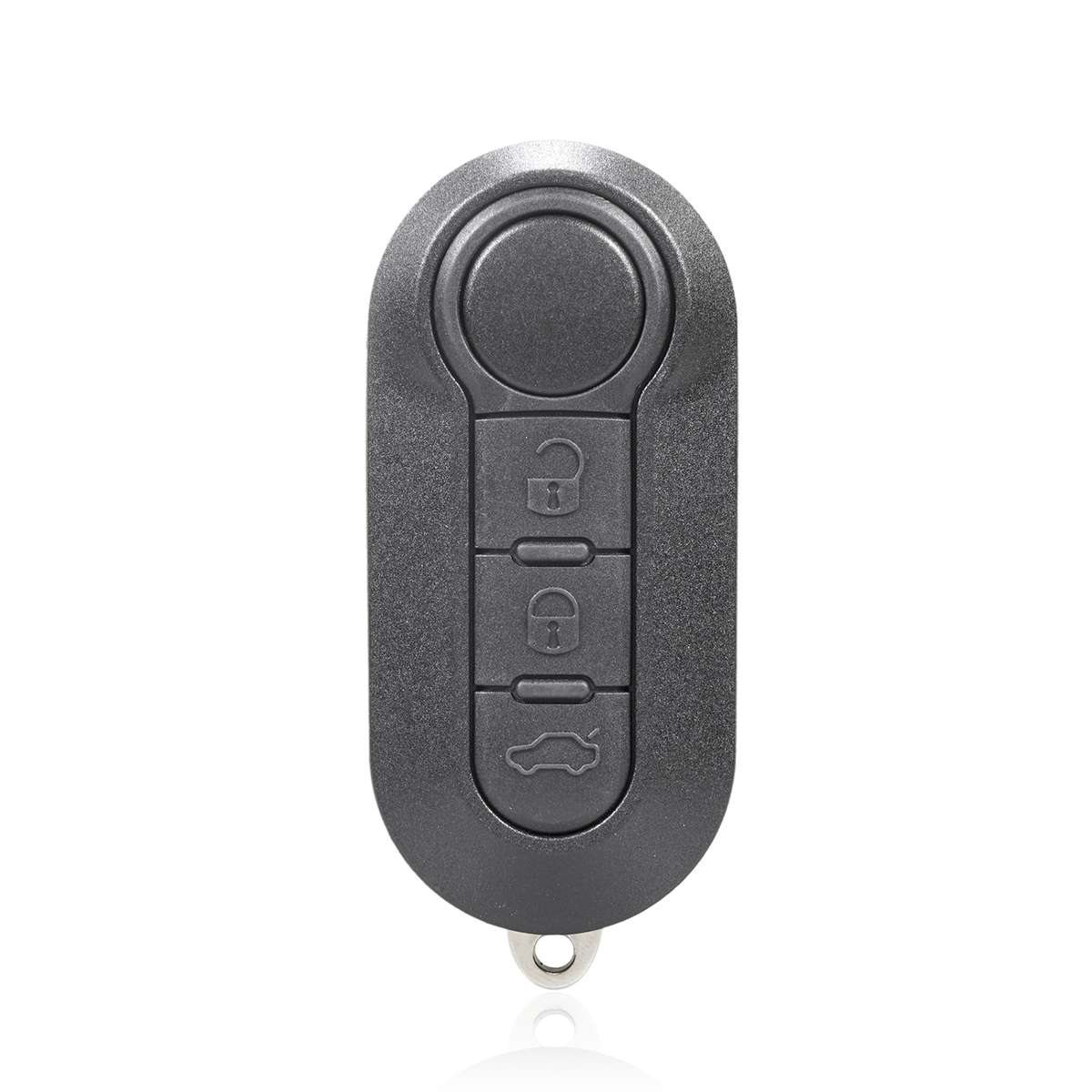 For Fiat 3 Button Folding Car Key Case Remote Control Shell SIP22, Style:Black Switch Button