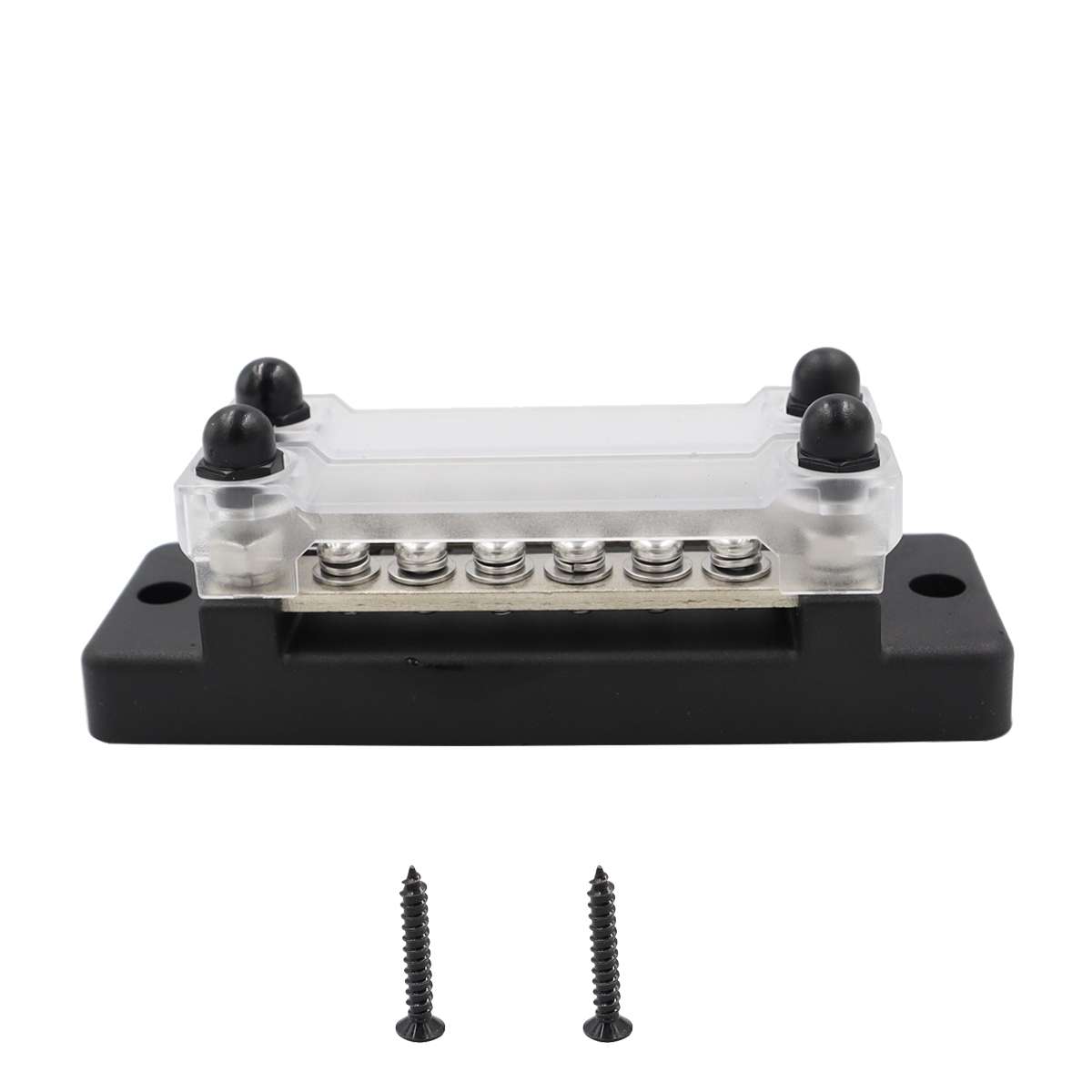 CP-3023-01 150A 12-48V RV Yacht Double-row 6-way Busbar(Black)