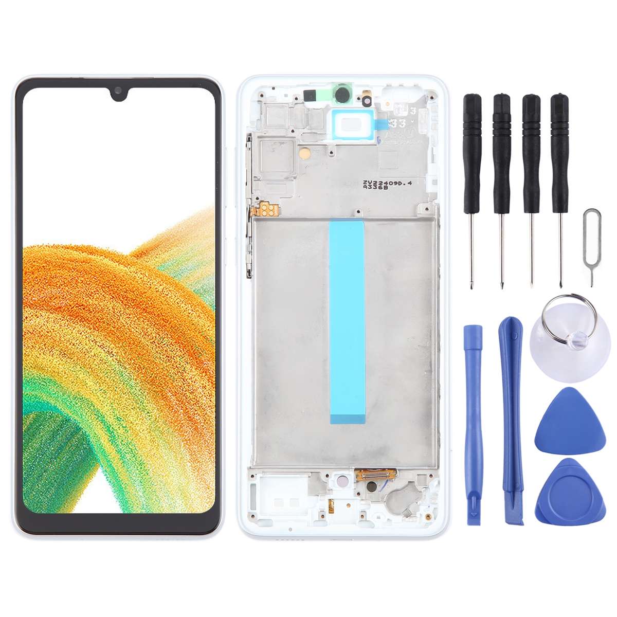 For Samsung Galaxy A33 5G SM-A336 6.36 inch OLED LCD Screen Digitizer Full Assembly with Frame (Whit