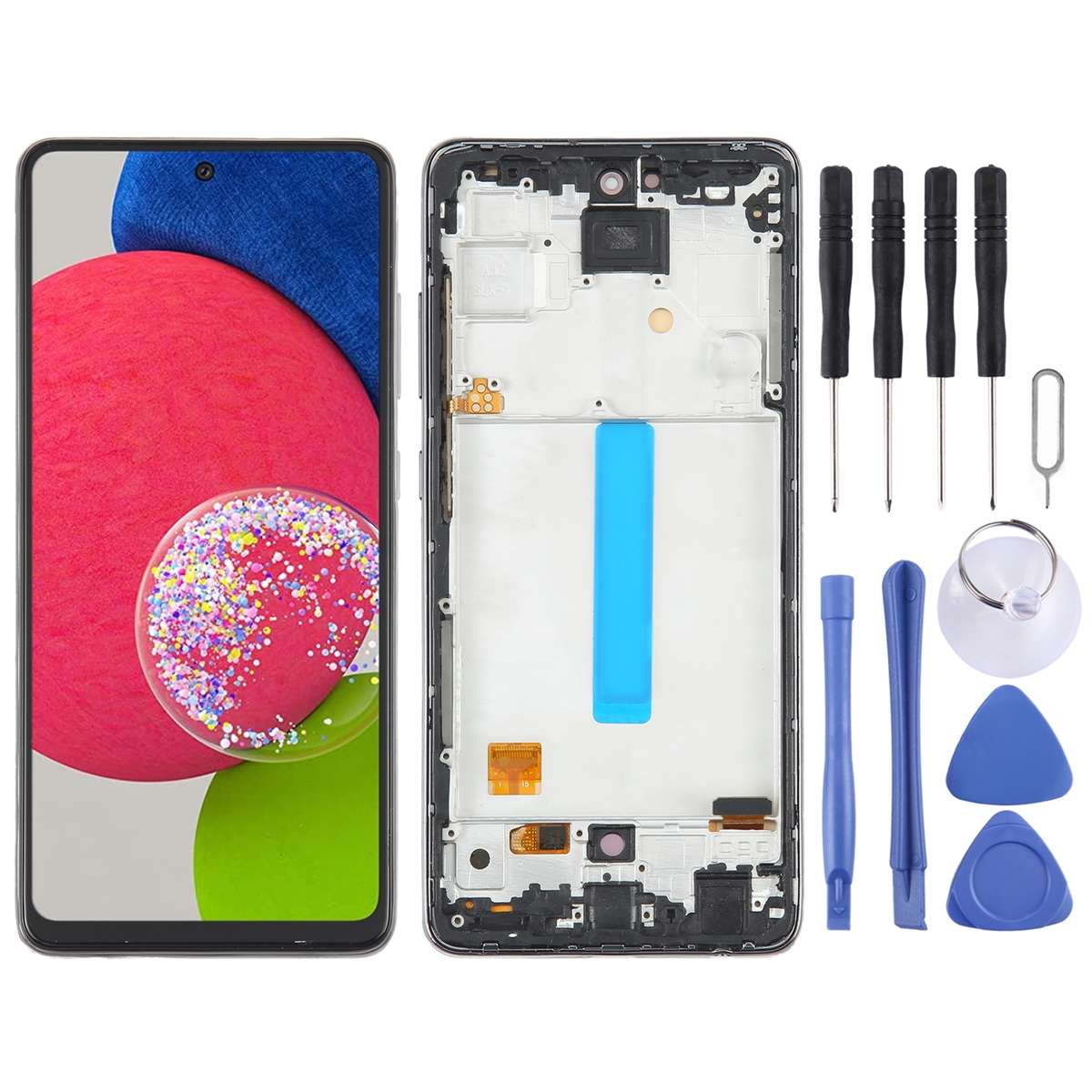 For Samsung Galaxy A52s 5G SM-A528 OLED LCD Screen Digitizer Full Assembly with Frame
