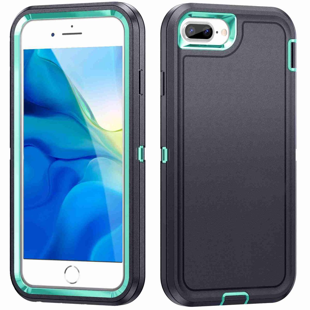 For iPhone 8 Plus / 7 Plus Life Waterproof Rugged Phone Case(Black)