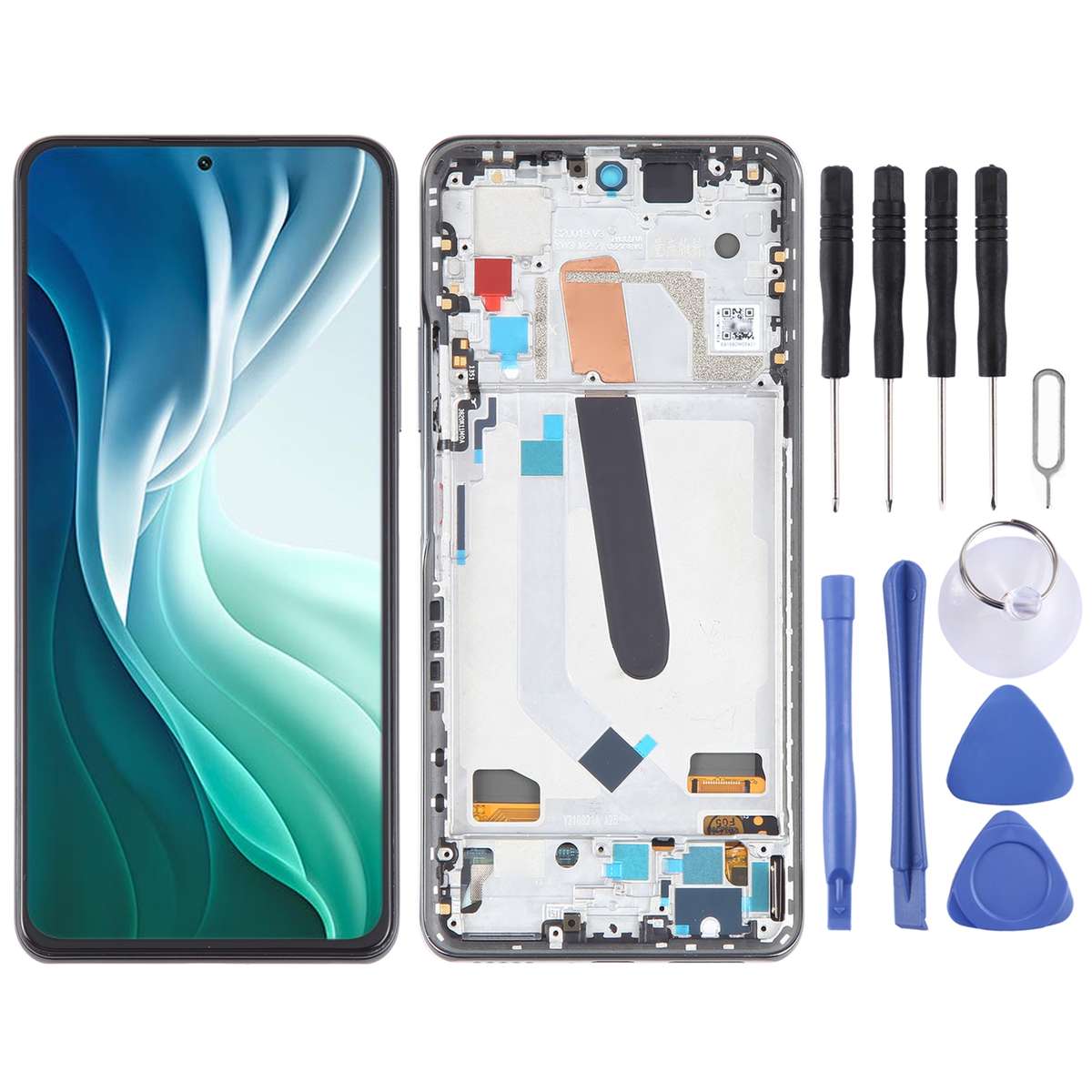 OLED LCD Screen For Xiaomi 11X Pro Digitizer Full Assembly with Frame(Blue)