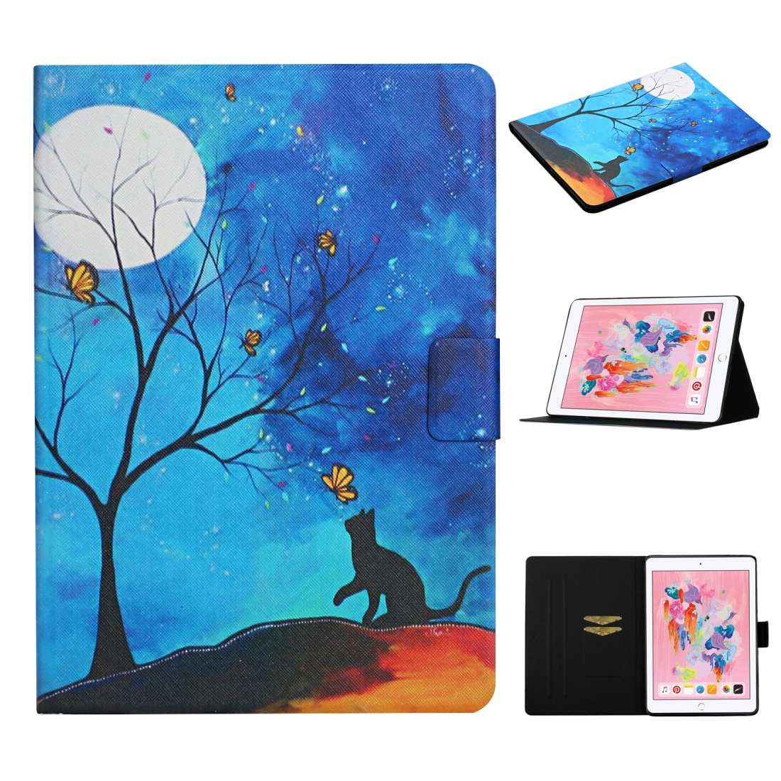 For iPad Pro 10.5 Colored Drawing Pattern Horizontal Flip Leather Case with Holder & Card Slots & Sl