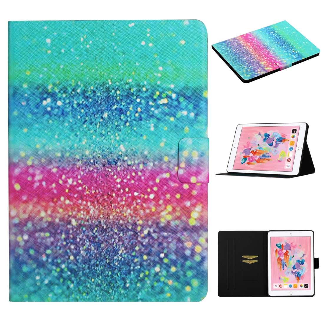 For iPad Pro 10.5 Colored Drawing Pattern Horizontal Flip Leather Case with Holder & Card Slots & Sl