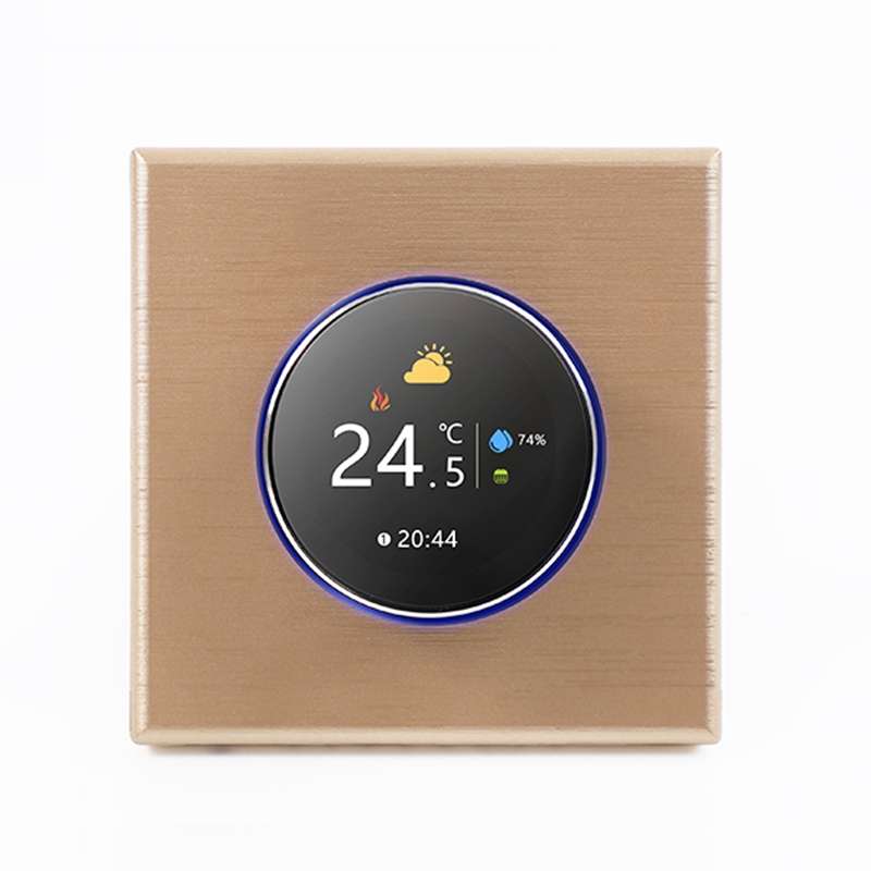 BHT-7000-GBLW 95-240V AC 16A Smart Knob Electric Heating Thermostat with Internal Sensor & WiFi Conn