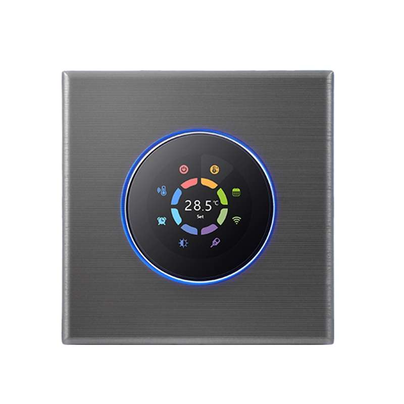 BHT-7000-GCLZB 240V AC 3A Smart Knob Thermostat Dry Junction Controller with Zigbee(Black)
