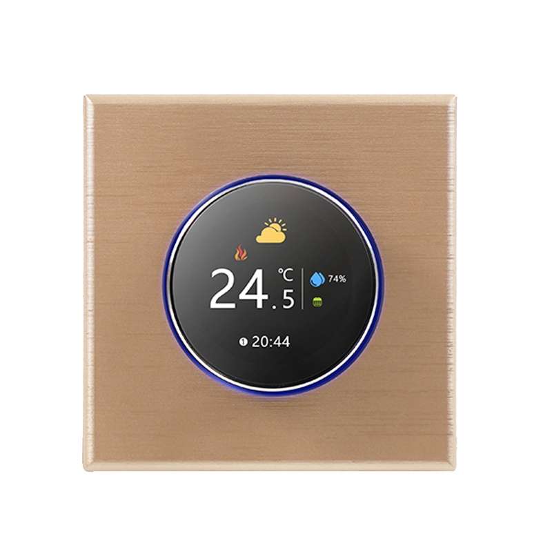 BHT-7000-GCLZB 240V AC 3A Smart Knob Thermostat Dry Junction Controller with Zigbee(Black)