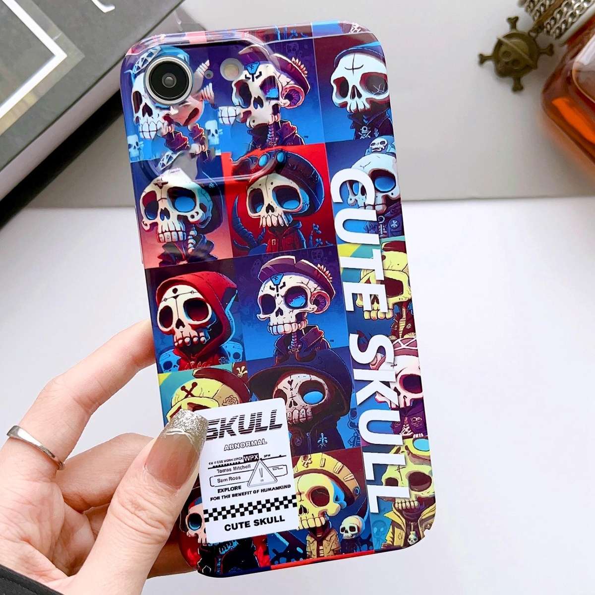 For iPhone SE 2022 / 2020 / 8 / 7 Painted Pattern Precise Hole PC Phone Case(Bottle Monster)