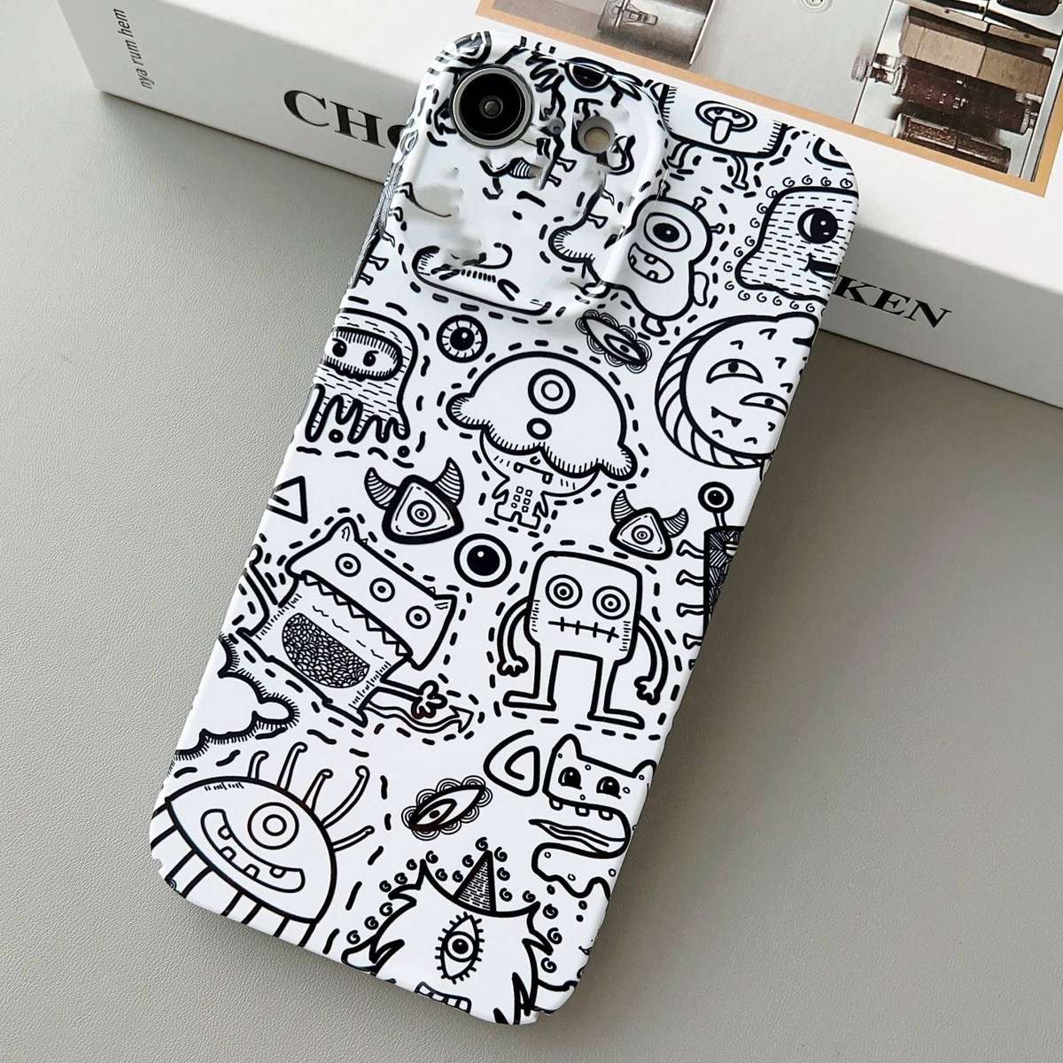 For iPhone SE 2022 / 2020 / 8 / 7 Painted Pattern Precise Hole PC Phone Case(Bottle Monster)