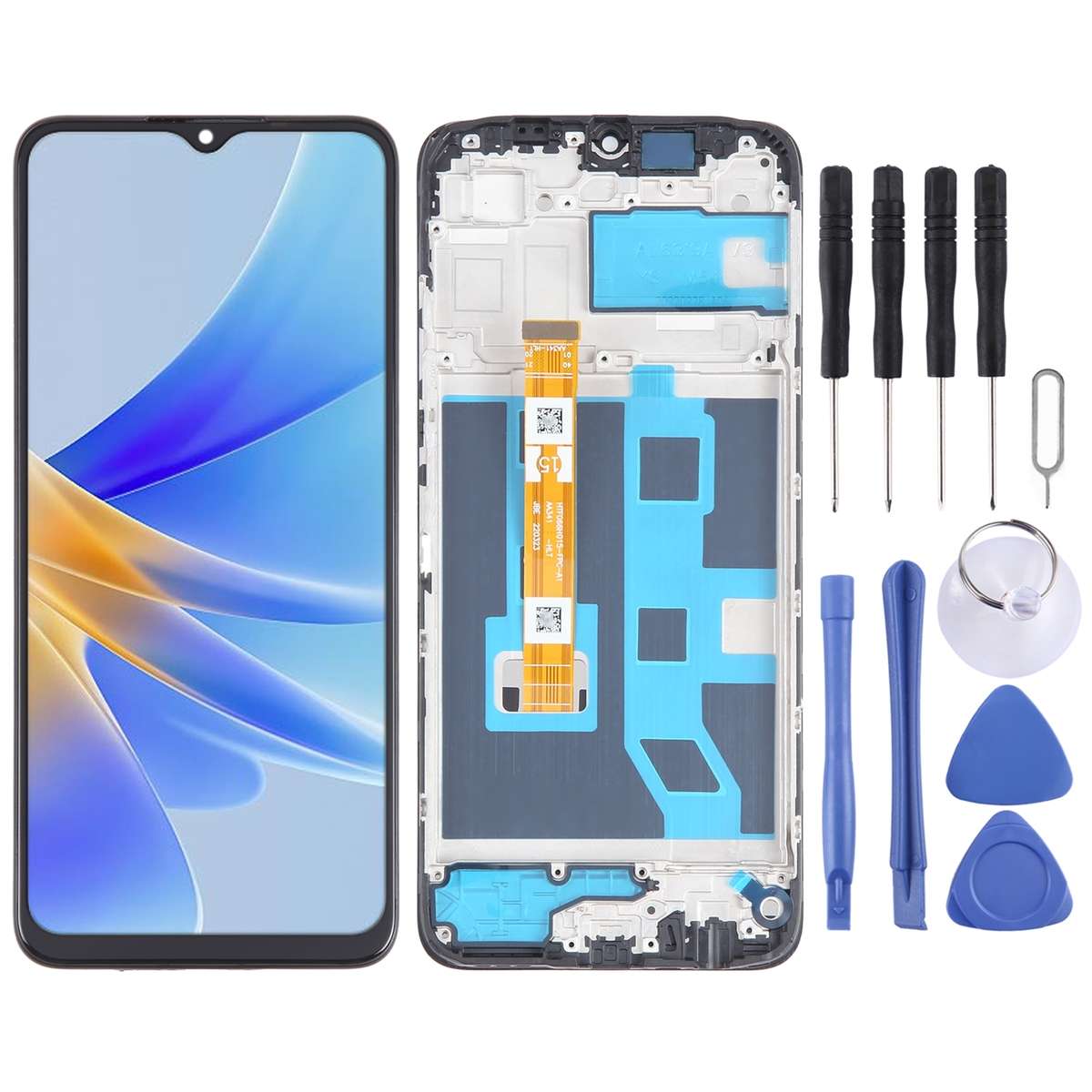 For OPPO A17K OEM LCD Screen Digitizer Full Assembly with Frame