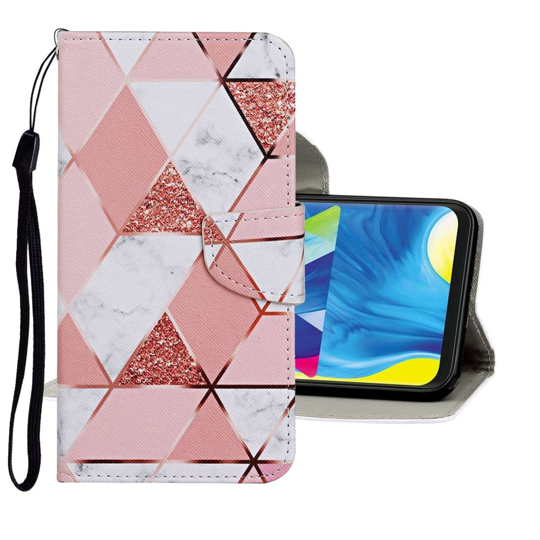 For Samsung Galaxy A70 Colored Drawing Pattern Horizontal Flip Leather Case with Holder & Card Slots