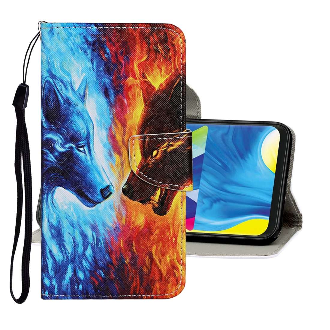 For Samsung Galaxy A70 Colored Drawing Pattern Horizontal Flip Leather Case with Holder & Card Slots