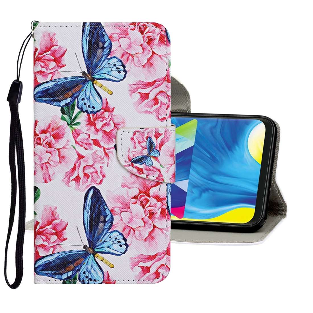 For Samsung Galaxy A70 Colored Drawing Pattern Horizontal Flip Leather Case with Holder & Card Slots