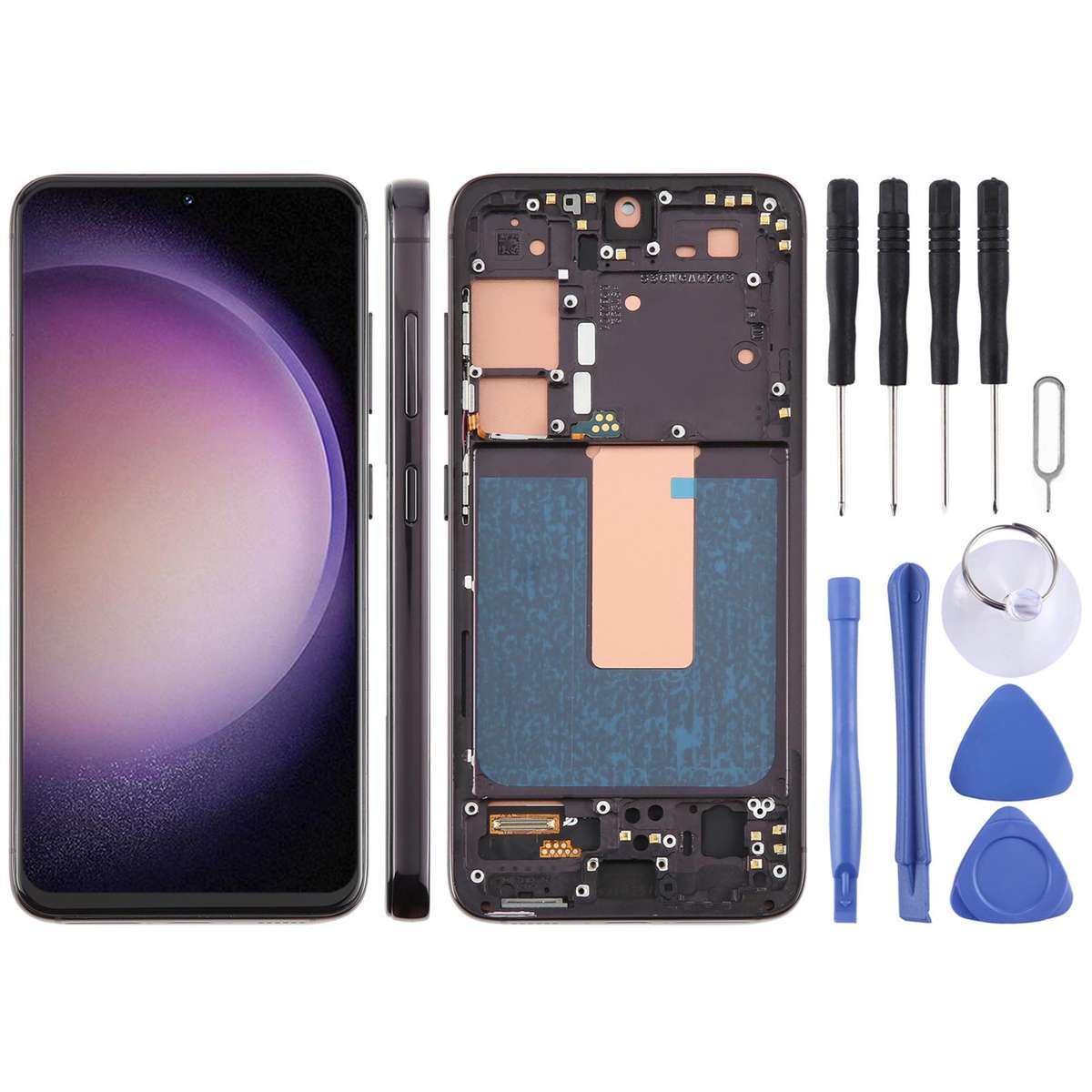 For Samsung Galaxy S23 SM-S911B EU Version TFT LCD Screen Digitizer Full Assembly with Frame, Not Su