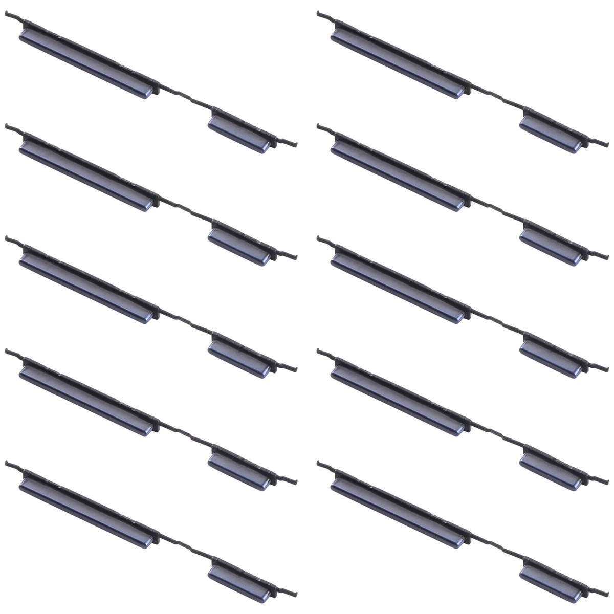 For Samsung Galaxy M20 SM-M205 10pcs Power Button + Volume Control Button(Black)