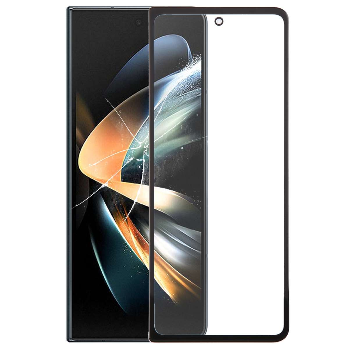 For Samsung Galaxy Z Fold4 SM-F936B/W23 LCD Secondary Screen Outer Glass Lens with OCA Optically Cle