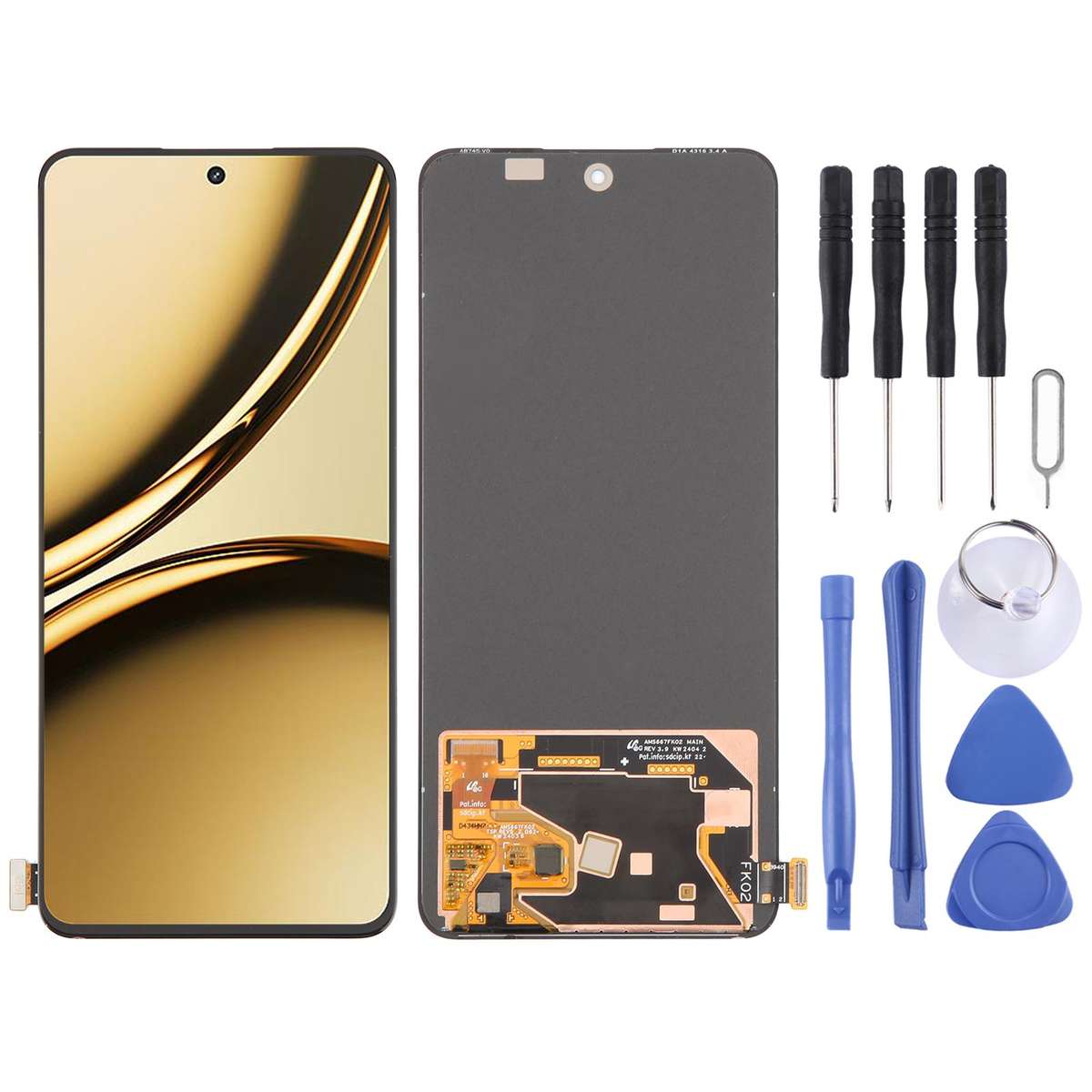 For Realme Narzo 70 Pro 5G RMX3868 Original AMOLED LCD Screen with Digitizer Full Assembly