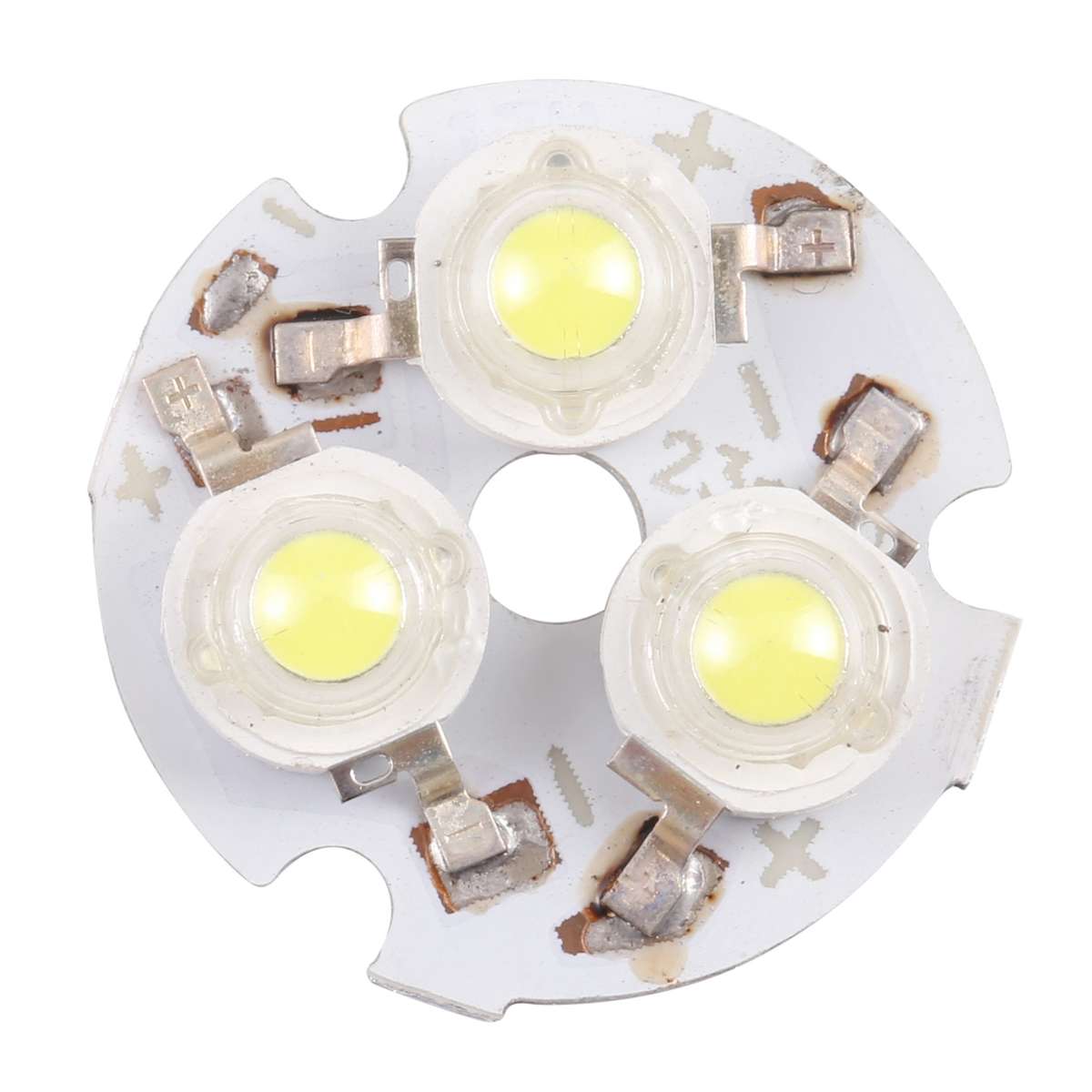 3W 3 LEDs Module Lamp Ceiling Lighting Source 23mm, DC9V(Warm White Light)