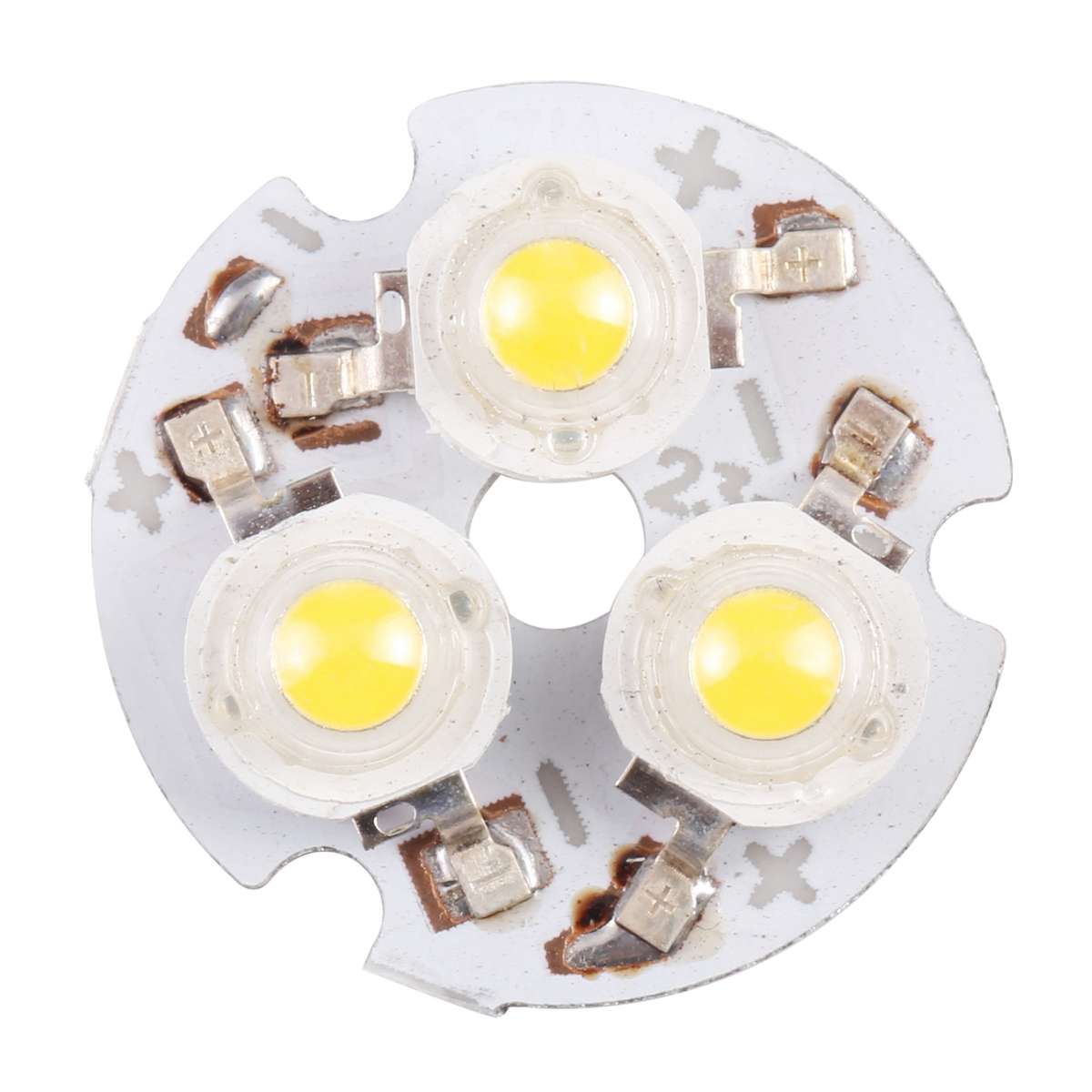 3W 3 LEDs Module Lamp Ceiling Lighting Source 23mm, DC9V(Warm White Light)