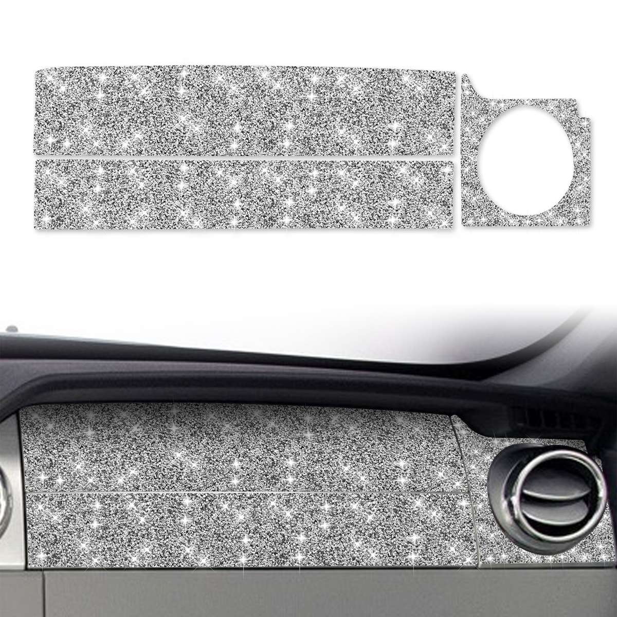 For Ford Mustang 2005-2009 Upper Part of Right Dashboard Diamond Decorative Sticker, Left Drive