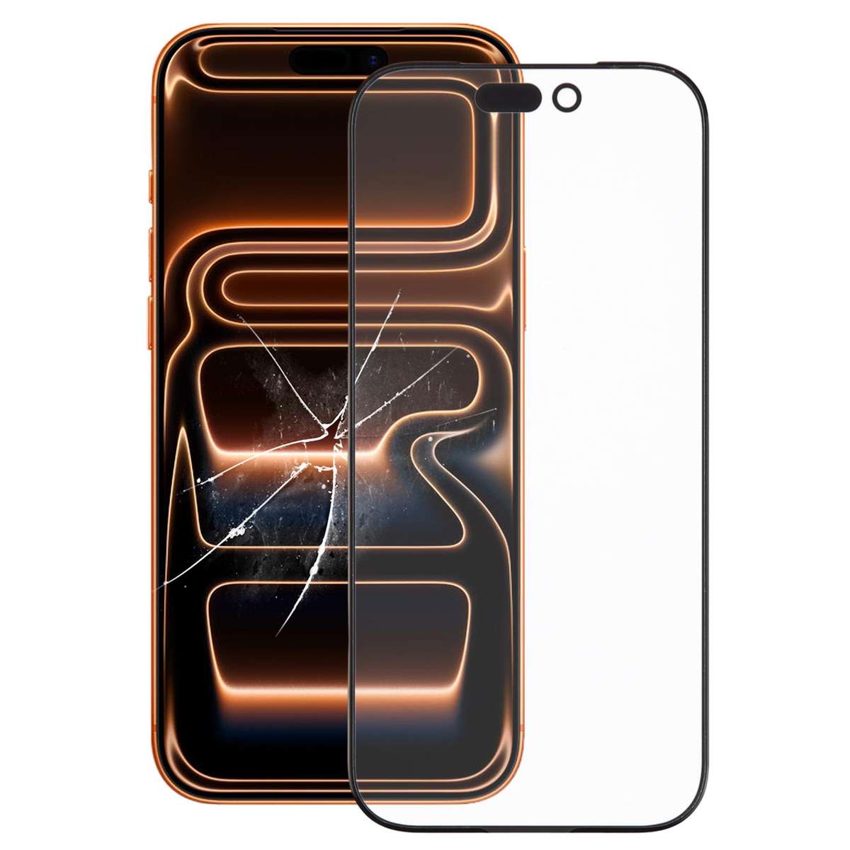 For iPhone 17 Pro Front Screen Outer Glass Lens with OCA Optically Clear Adhesive