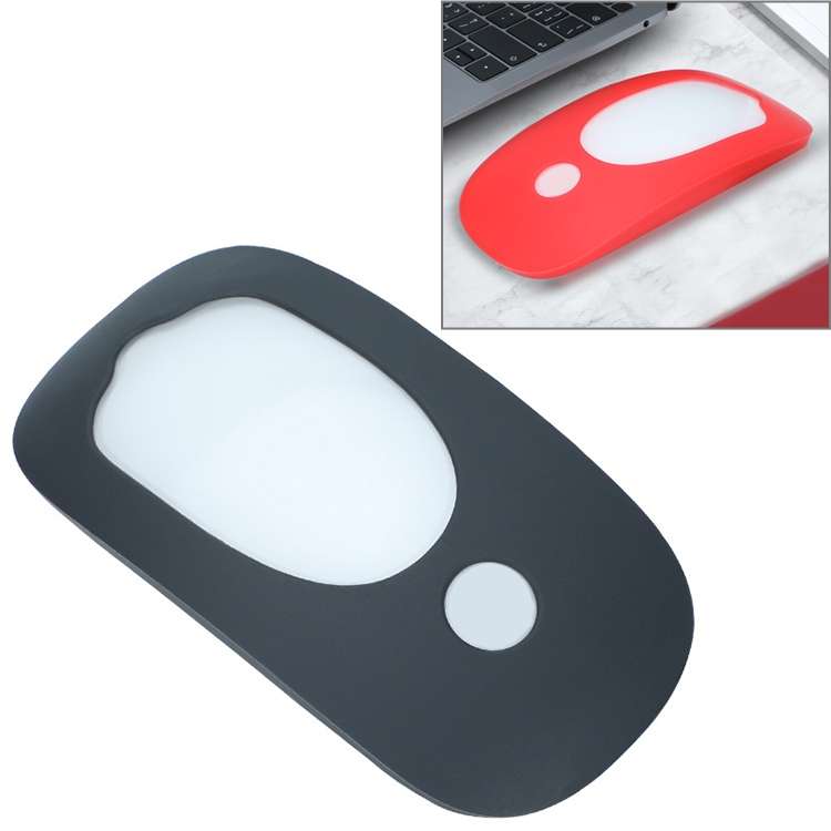 For Apple Magic Mouse 1 / 2 Mouse Silicone Protective Case(Black)