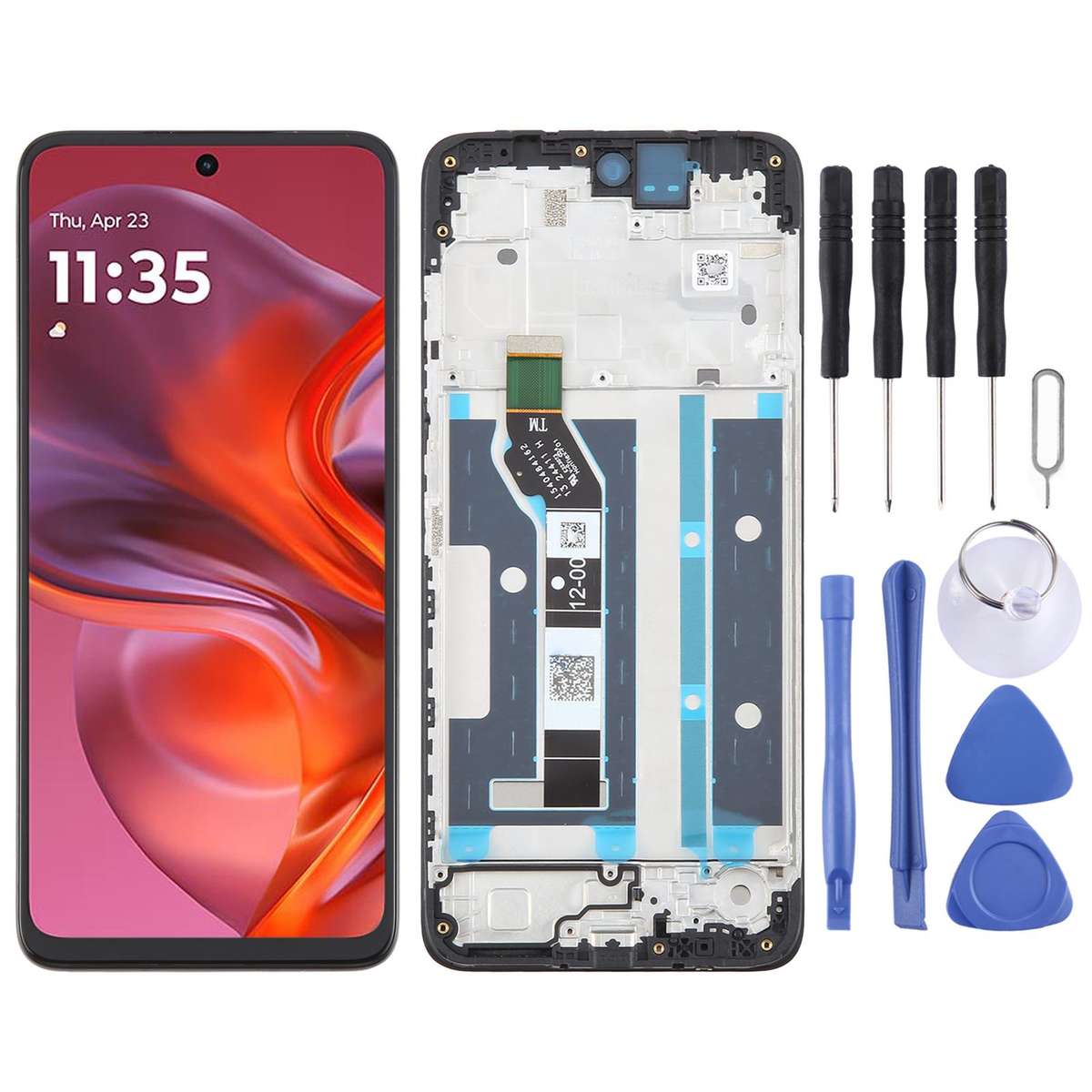 For Motorola Moto G05 OEM LCD Screen Digitizer Full Assembly with Frame
