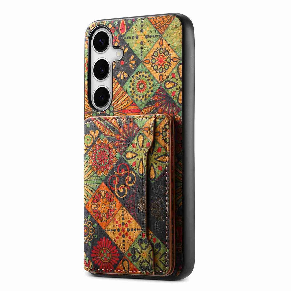 For Samsung Galaxy S24 5G Card Slot Holder Phone Case(Autumn Yellow)