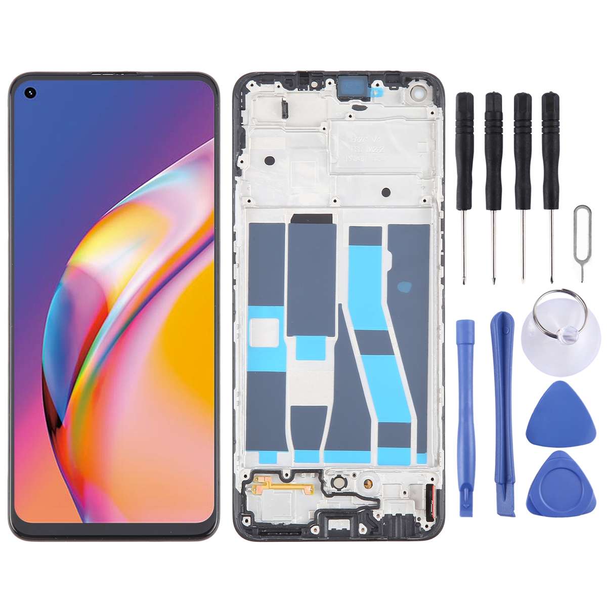 For OPPO A94 4G Original AMOLED LCD Screen Digitizer Full Assembly with Frame