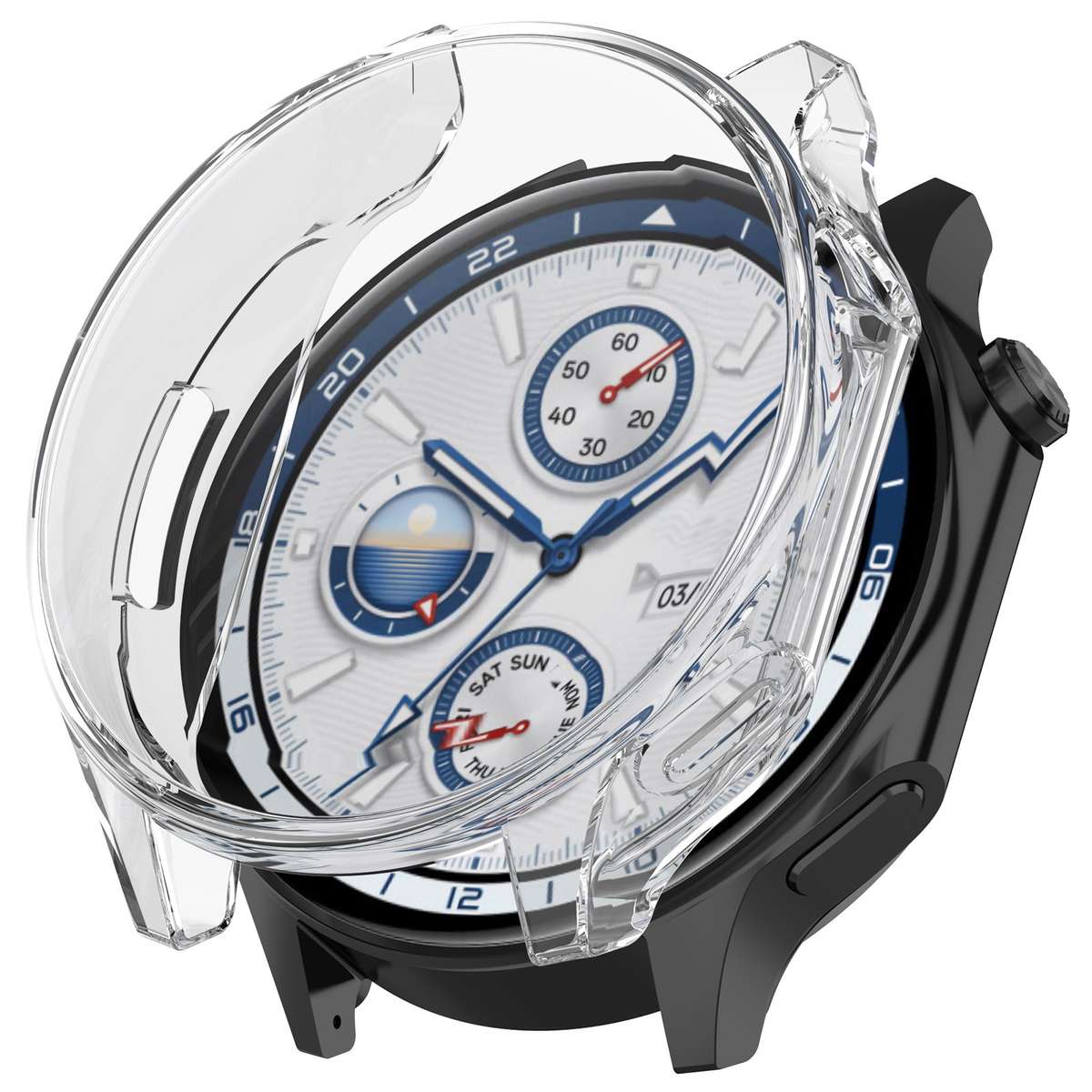 For OPPO Watch X / OnePlus Watch 2 Full Coverage TPU Electroplated Watch Protective Case(Transp