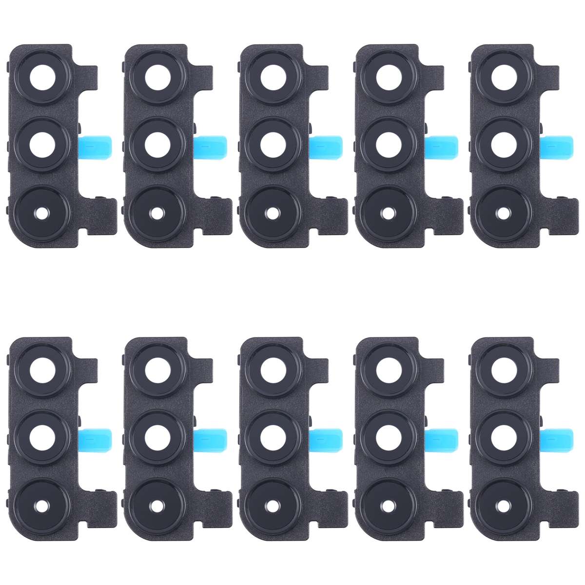 For Samsung Galaxy A15 4G SM-A155F 10pcs Original Rear Camera Lens Cover(Black)