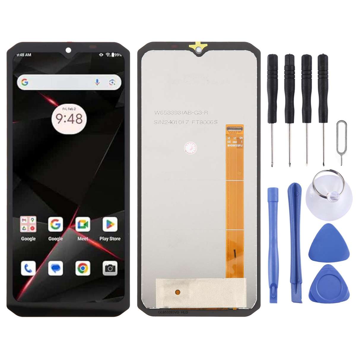 For HOTWAV T7 LCD Screen with Digitizer Full Assembly