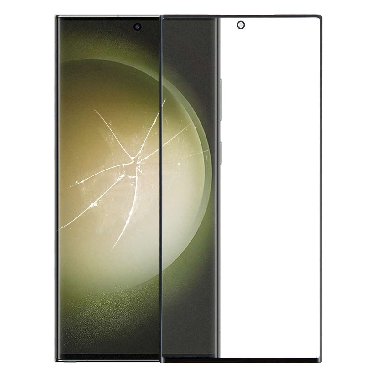For Samsung Galaxy S23 Ultra SM-S918B Front Screen Outer Glass Lens with OCA Optically Clear Adhesiv