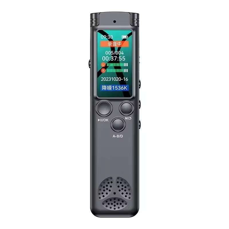H22 Smart Color Screen Noise Reduction Voice Recorder, Capacity:64GB(Black)