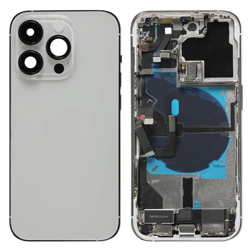 For iPhone 14 Pro Battery Back Cover Assembly, Version:US Version(Silver)