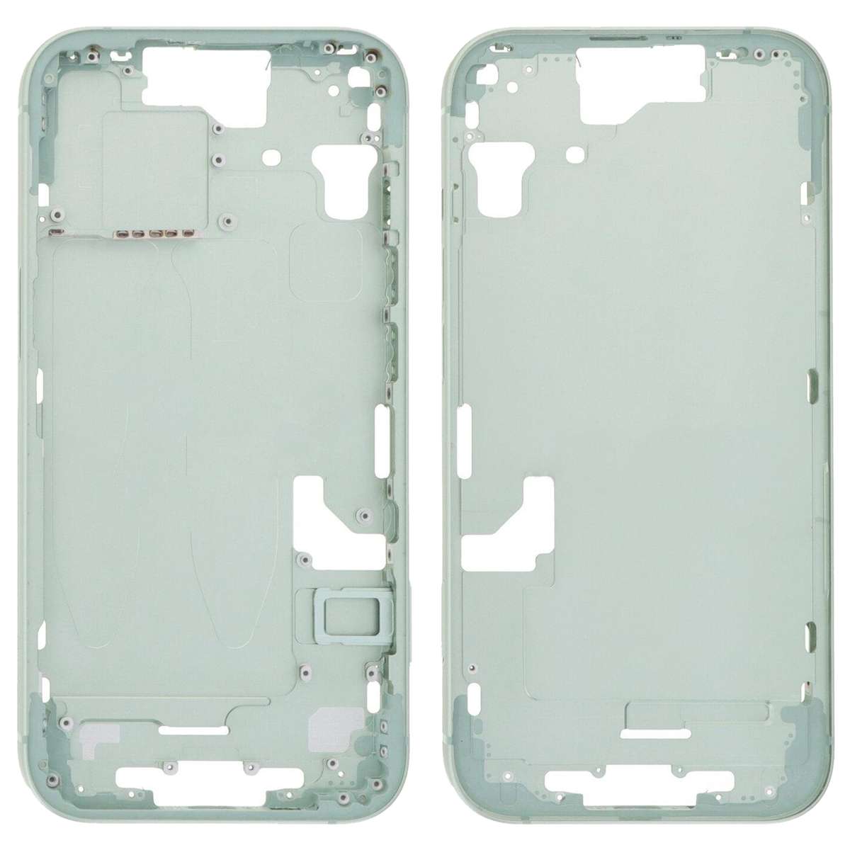 For iPhone 15 Middle Frame Bezel Plate with Side Keys + Card Tray, Version:China Version(Green)