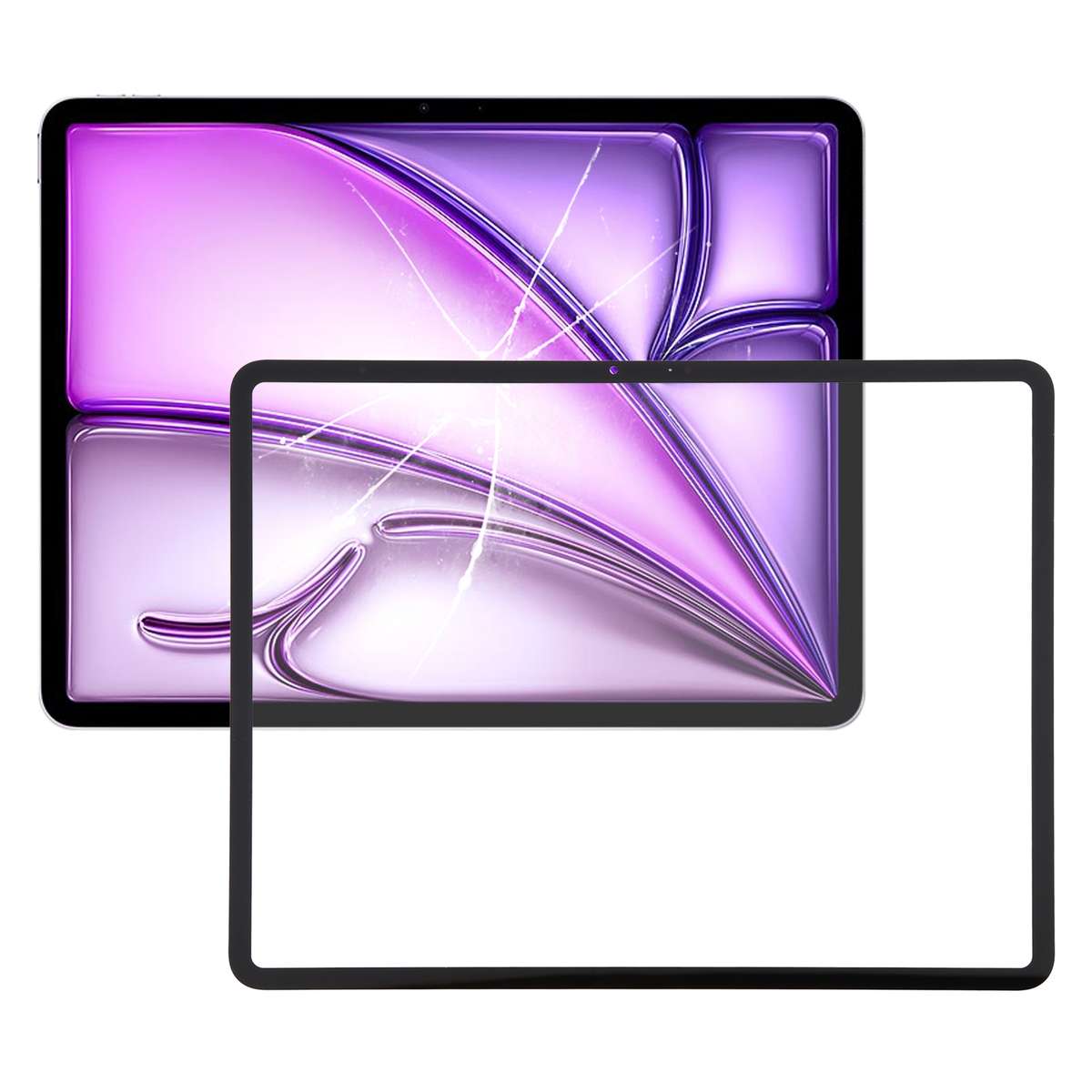 For iPad Air 13 2024 A2903 A2904 A2898Front Screen Outer Glass Lens with OCA Optically Clear Adhesiv
