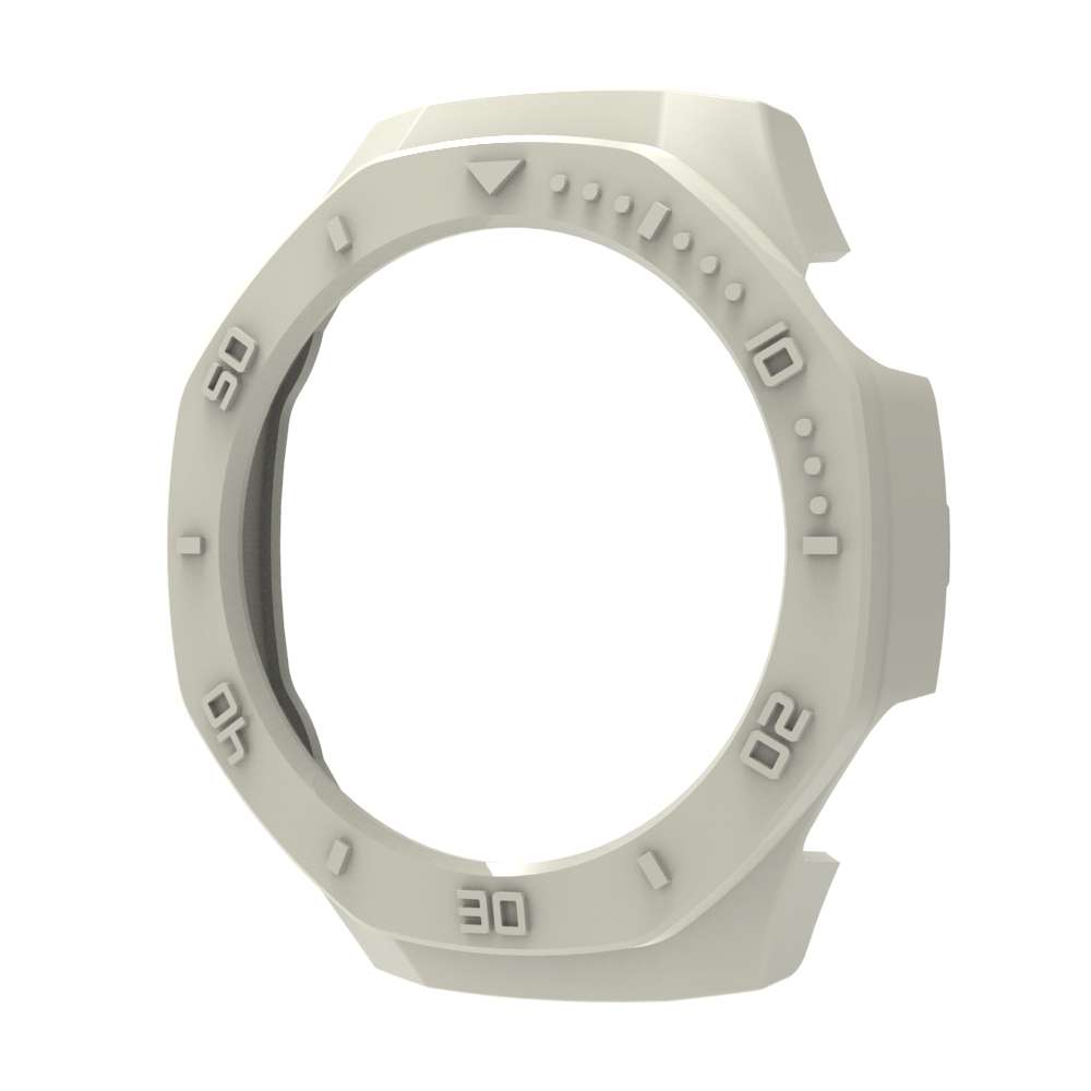 For Huawei Watch GT 5 Pro 46mm Half Coverage Hollow PC Watch Protective Case with Scale