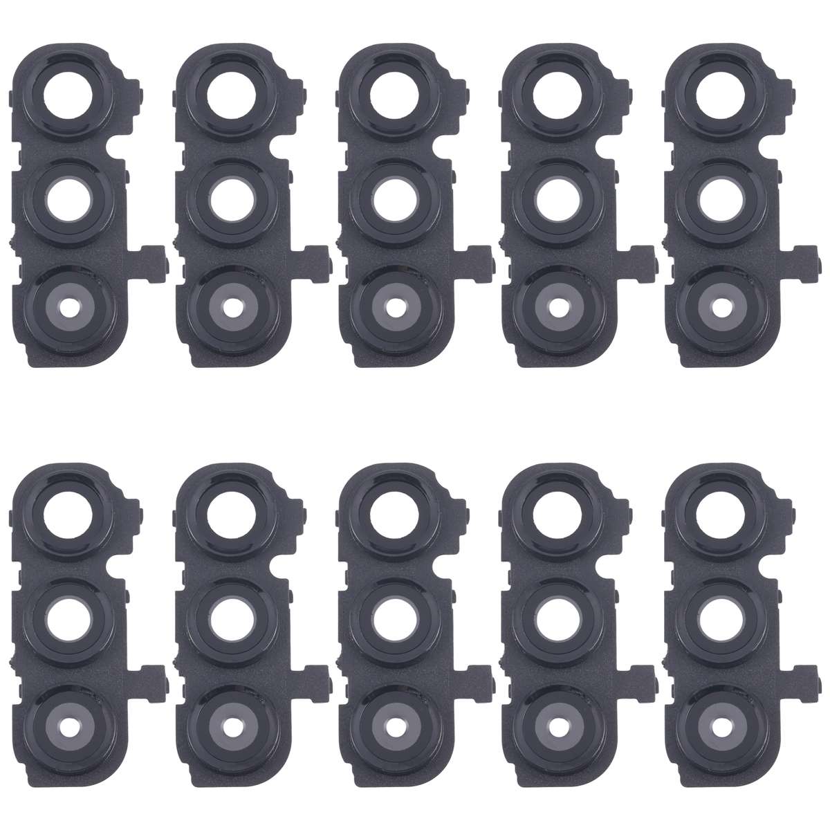 For Samsung Galaxy A16 5G SM-A166B 10pcs Rear Camera Lens Cover(Black)
