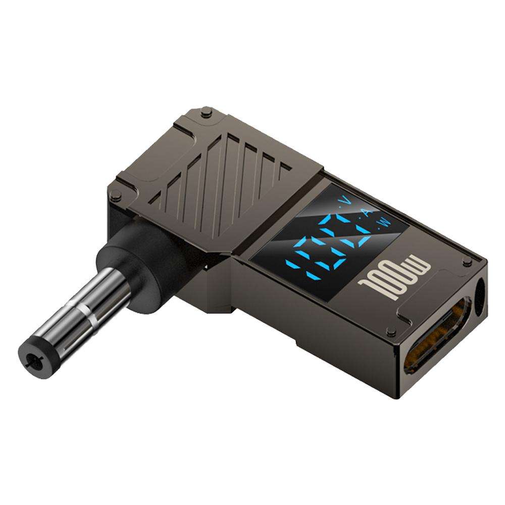 100W Computer Charging Digital Display Adapter, Specification:Type-C to DC4.0x1.7mm Center Groove