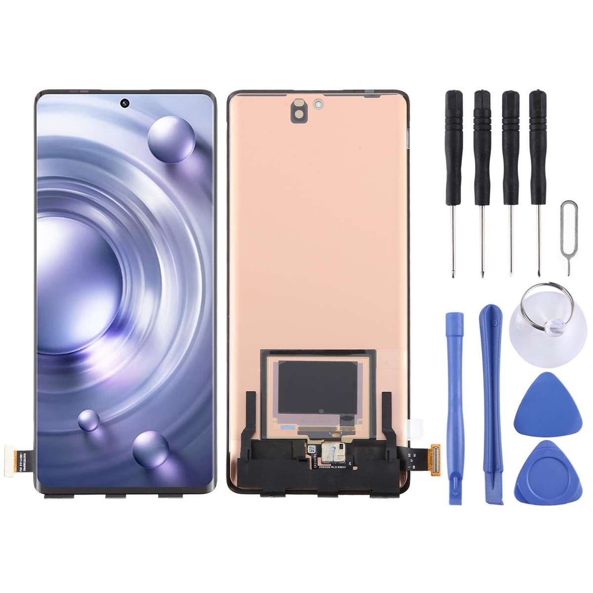 For vivo X80 Pro V2185A V2145 OLED LCD Screen with Digitizer Full Assembly with Fingerprint Identifi