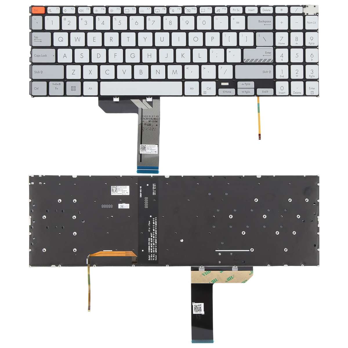 US Version Backlit Laptop Keyboard for Asus Vivobook Pro 15X OLED K6501 M6501(Black)