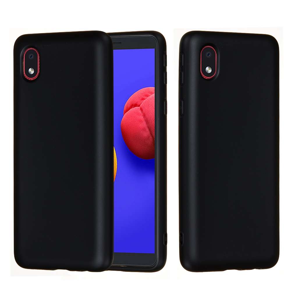 For Samsung Galaxy A01 Core Solid Color Liquid Silicone Dropproof Full Coverage Protective Case(Gree