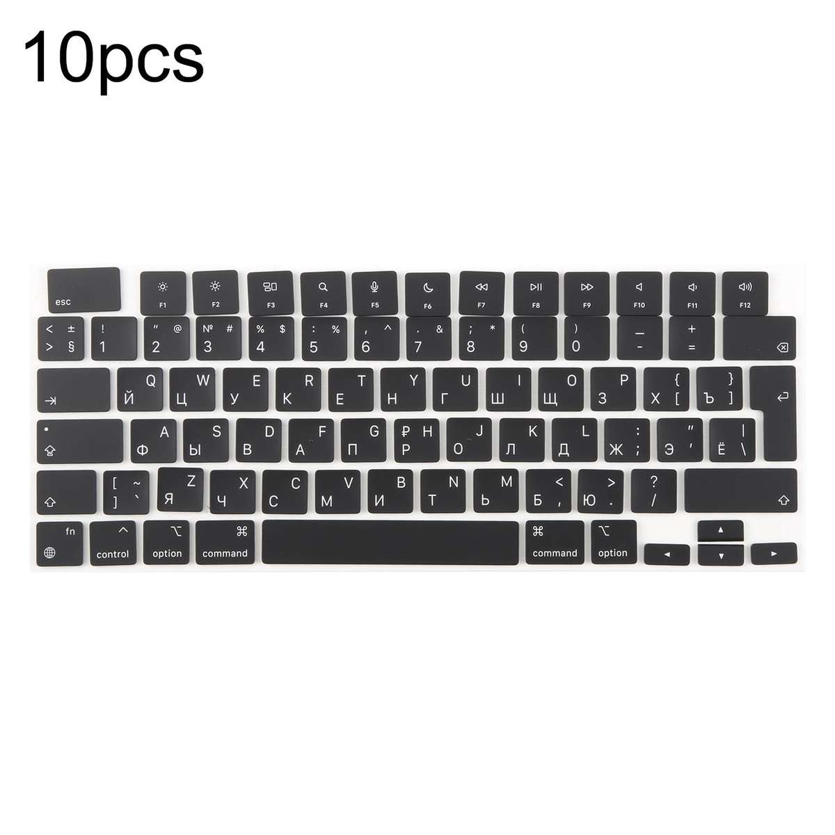 For MacBook A2442 A2485 A2779 A2780 A2991 A2992 A2918 10pcs UK Big Enter Version Keycaps, Language:R