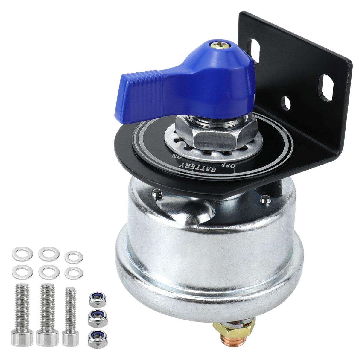 12-24V 200A High Current Battery Disconnect Switch with Bracket(Silver Handle)