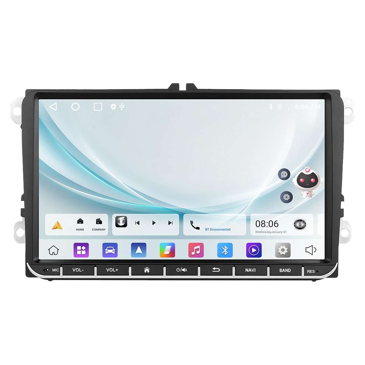 For Volkswagen Android 15 9 inch Screen Car Player Car Central Control Navigation, Specification:Sta