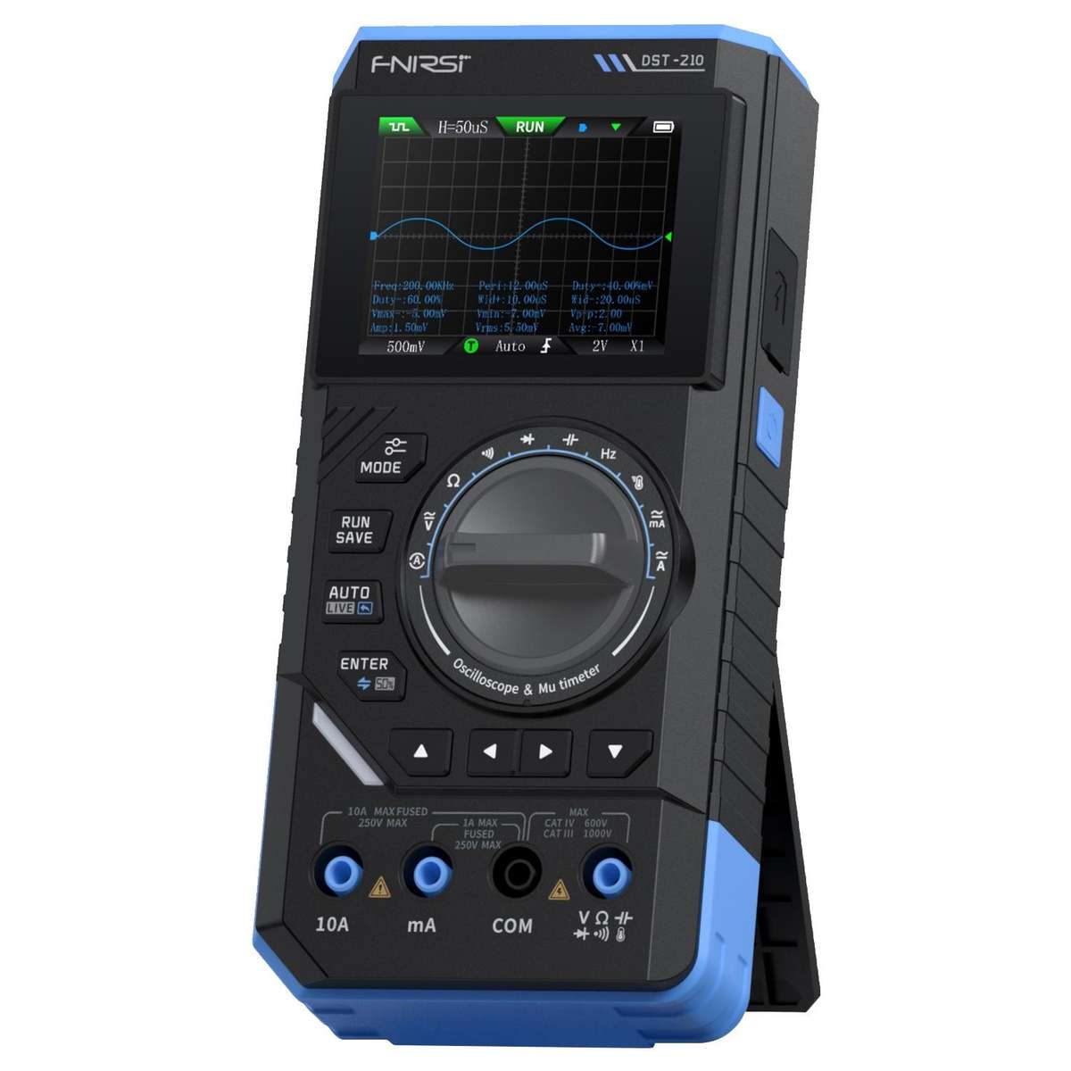 FNIRSI DST210 3 in 1 Digital Multimeter Oscilloscope(Black Blue)